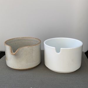 Hasami Porcelain Stacking Cream and Sugar Bowls